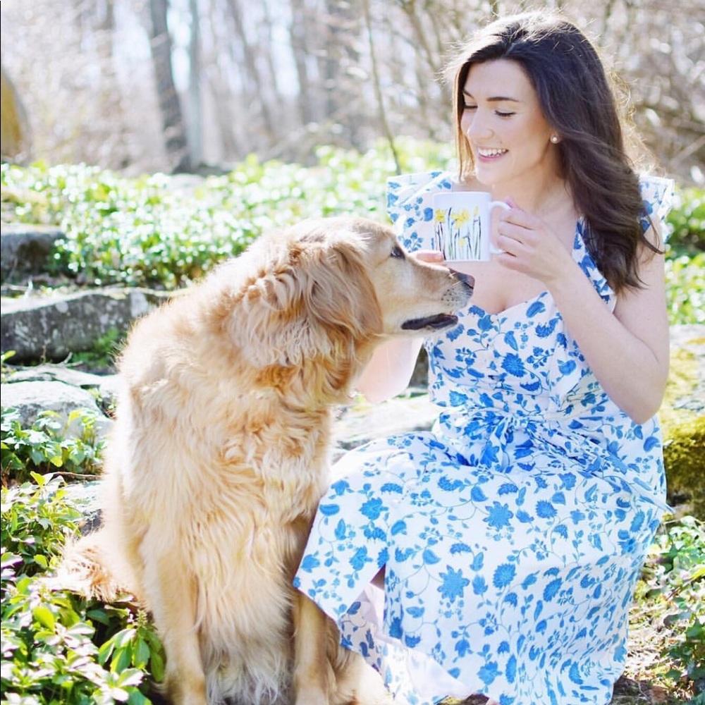 NWT Gal Meets Glam Blue Floral Olivia Dress $168 - Picture 6 of 10